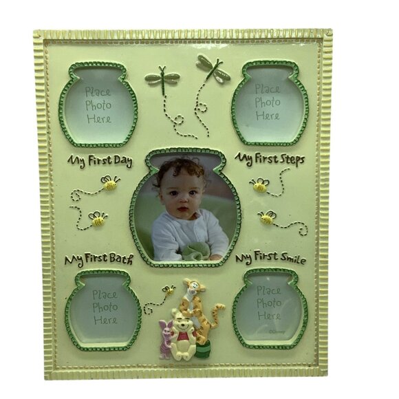 Disney Winnie The Pooh Babys First Year Photo Frame With 5 Openings 9" x 11" 3D - Picture 1 of 11